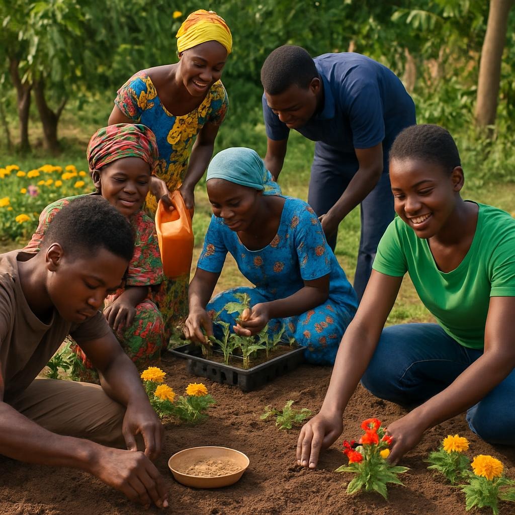 Flowers and plant seedlings farming